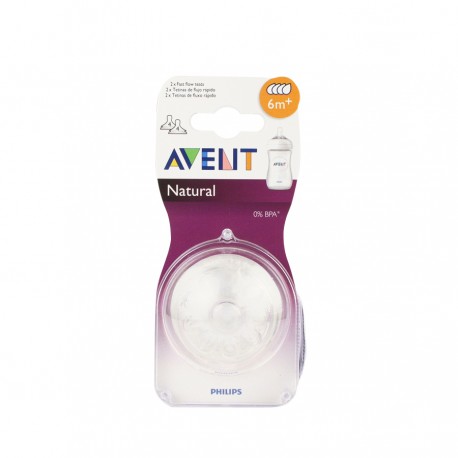 TETINA NATURAL FLUJO RAPIDO AVENT PHILIPS RECIEN 6M