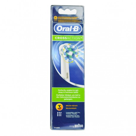 CEPILLO DENTAL ELECTRICO RECAMBIO ORAL B CROSS A 3 CABEZALES