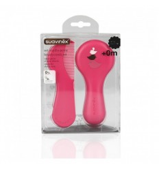 CEPILLO Y PEINE INFANTIL SOFT SUAVINEX ROSA DECO