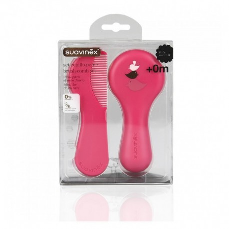CEPILLO Y PEINE INFANTIL SOFT SUAVINEX ROSA DECO