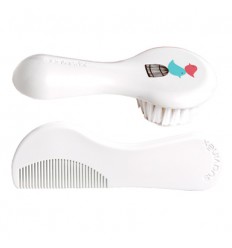 CEPILLO Y PEINE INFANTIL SOFT SUAVINEX BLANCO DECORADO