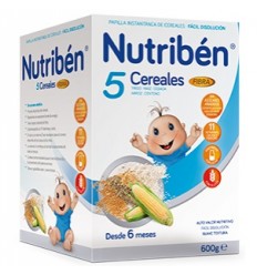 NUTRIBEN PAPILLA 5 CEREALES FIBRA 600 G