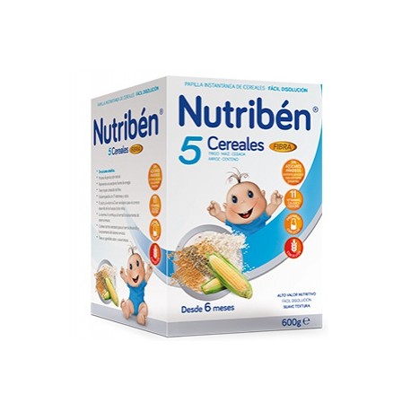 NUTRIBEN PAPILLA 5 CEREALES FIBRA 600 G