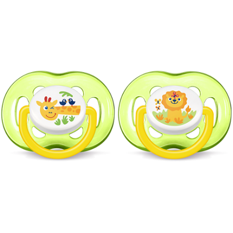 CHUPETE SILICONA PHILIPS AVENT 18 M ANIMALITOS 2 CHUPETES