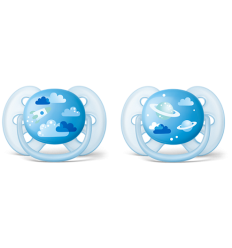 CHUPETE SILICONA PHILIPS AVENT ULTRASOFT DECORAD 6 - 18 M 2 U NIÑO