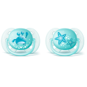 CHUPETE SILICONA PHILIPS AVENT ULTRASOFT DECORAD 0 - 6 M 2 U NIÑO