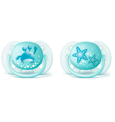 CHUPETE SILICONA PHILIPS AVENT VENTILADO 0- 6 M NIÑO DECORADO 2 CHUPETES