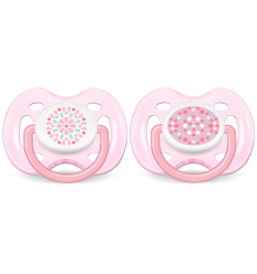 CHUPETE SILICONA PHILIPS AVENT VENTILADO 0- 6 M NIÑA DECORADO 2 CHUPETES
