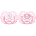 CHUPETE SILICONA PHILIPS AVENT VENTILADO 0- 6 M NIÑA DECORADO 2 CHUPETES