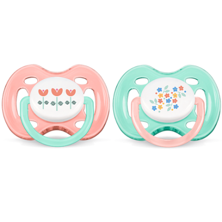 CHUPETE SILICONA PHILIPS AVENT VENTILADO 0- 6 M NIÑA 2 CHUPETES DECORADOS