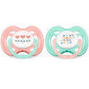 CHUPETE SILICONA PHILIPS AVENT VENTILADO 0- 6 M NIÑA 2 CHUPETES DECORADOS