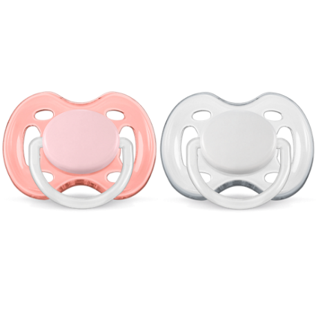 CHUPETE SILICONA PHILIPS AVENT VENTILADO 0- 6 M NIÑA 2 CHUPETES