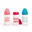 BIBERON VIDRIO BOCA ANCHA TETINA REDONDA SUAVINE 240 ML