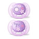 CHUPETE SILICONA PHILIPS AVENT ULTRASOFT DECORAD 6 - 18 M 2 U NIÑA