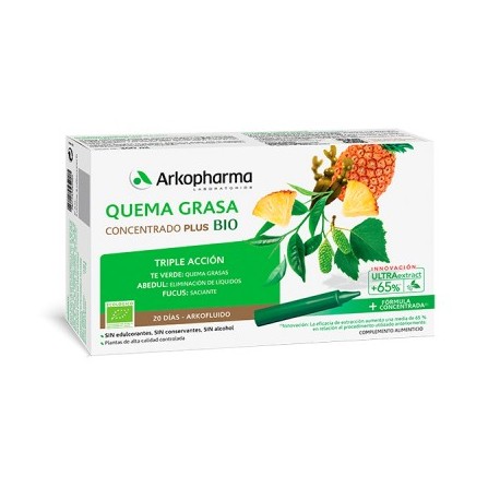 ARKOFLUIDO QUEMAGRASA 20 AMPOLLAS