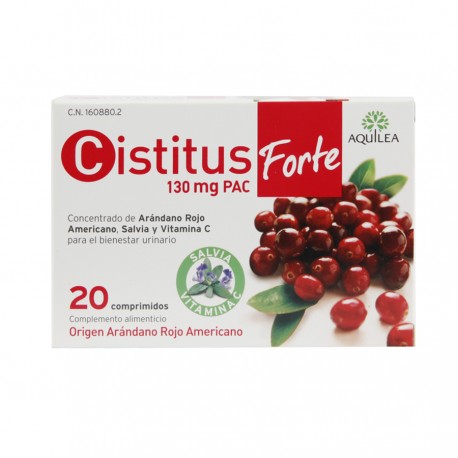 CISTITUS FORTE COMPRIMIDOS 130 MG PACS 20 COMP