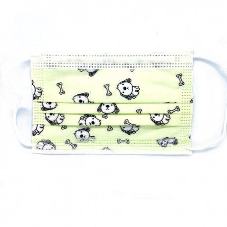 MASCARILLA HIGIENICA 3CPS NIÑOS VERD 20U
