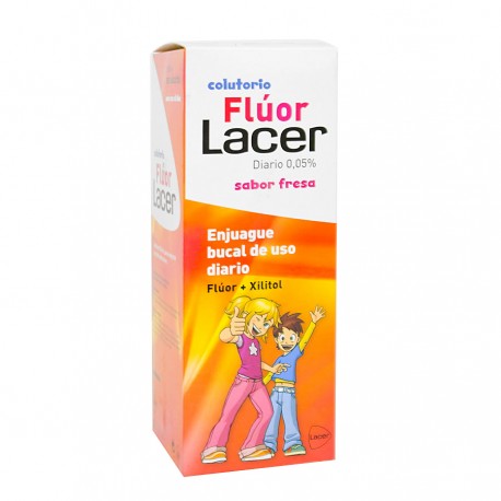 FLUOR DIARIO 500 ML FRESA LACER