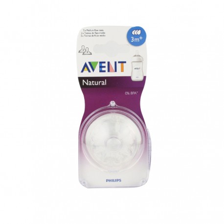 TETINA NATURAL FLUJO MEDIO AVENT PHILIPS RECIEN 3M