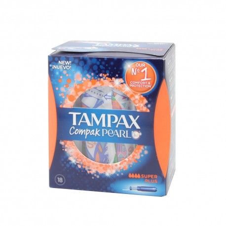 TAMPAX COMPAK PEARL TAMPON 1 SUPER PLUS 18 U