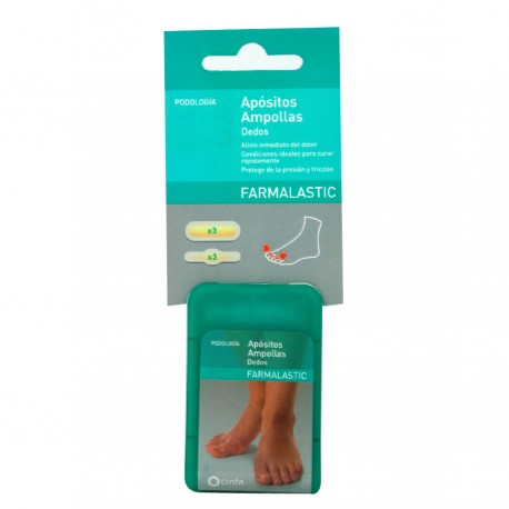 FARMALASTIC PROTECTOR AMPOLLAS APOSITO ADHESIVO DEDOS 6 APOSITOS