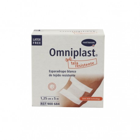 ESPARADRAPO HIPOALERGICO OMNIPLAST TEJIDO RESISTENTE BLANCO 5 M X 1,25 CM