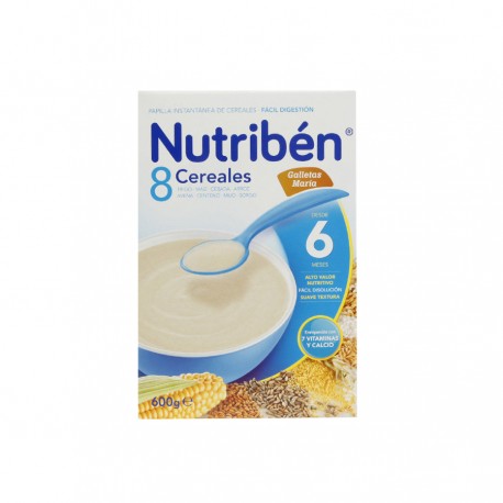 NUTRIBEN PAPILLA 8 CEREALES GALLETAS MARIA 600 G