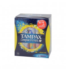 TAMPAX COMPAK PEARL TAMPON 100ALGODON REGULAR 18 U