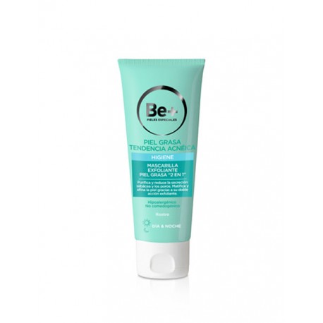 BE MASCARILLA EXFOLIANTE 2 EN 1 PIEL GRASA TEND 75 ML