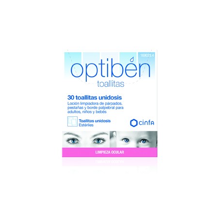 OPTIBEN TOALLITA CON LOCION LIMPIADORA HIGIENE 30 TOALLITAS