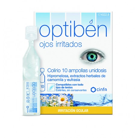 OPTIBEN OJOS IRRITADOS UNIDOSIS ESTERIL 10 AMP