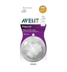 TETINA NATURAL FLUJO LENTO AVENT PHILIPS RECIEN 0 M